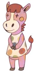  animal_crossing horse miguel_crossing nintendo peaches_(animal_crossing) standing transparent_background 