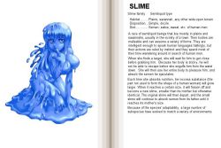 blue_eyes blue_theme blush character_profile finger_in_mouth kenkou_cross looking_at_viewer monster_girl monster_girl_encyclopedia omitted_bits semiliquid slime_(monster_girl_encyclopedia) slime_girl translated rating:Questionable score:25 user:Vheissu