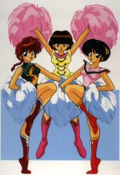  3girls cheerleading konjo_mariko multiple_girls ranma-chan ranma_1/2 tendou_akane 