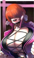  breasts cleavage hair_over_eyes highres huge_breasts large_breasts noblood_(ryandomonica) shermie_(kof) snk tagme the_king_of_fighters  rating:Explicit score:57 user:jhdskjvjk133