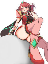  breasts highres large_breasts pyra_(xenoblade) red_eyes red_hair xenoblade_chronicles_(series) xenoblade_chronicles_2 yonne_(zyyg5423) 