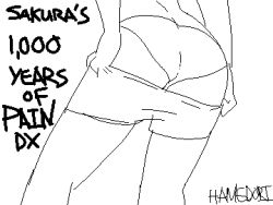  anal animated animated_gif anus ass ass_grab barefoot breasts buttjob cigarette clothed_sex cum cum_in_ass doggystyle easytoon feet from_behind futa_with_female futanari hamedori haruno_sakura lowres monochrome naruto ninja rape rough_sex ruined_for_marriage sex smoking toes torn_clothes tsunade_(naruto)  rating:Explicit score:218 user:mz85