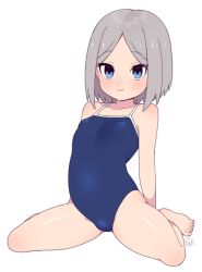  blue_eyes female_focus loli moyori school_swimsuit short_hair solo swimsuit  rating:Questionable score:45 user:marno