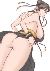 1girl alternate_costume ass black_hair breasts capcom chun-li curvy female_focus large_breasts papepox2 smile solo street_fighter rating:Questionable score:32 user:jojosstand