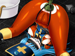 1girl anal anal_cutout anal_object_insertion anus ass backless_outfit ball_gag bdsm blindfold blue_hair blush bodysuit bondage boots bottle bound breast_bondage breasts cameltoe censored chunsoft covered_erect_nipples dragon_quest dragon_quest_iii enix female_focus gag harness hat large_insertion long_hair lying mosaic_censoring nipples object_insertion on_back priest_(dq3) restrained saliva solo spread_legs square_enix strap sweat tears torn_clothes trubka rating:Explicit score:70 user:Tollhouse