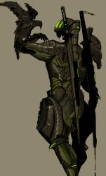  armor bird crow cyborg max_anarchy ninja pixiv_sample reflection sega sword weapon zero_(max_anarchy)  rating:Sensitive score:11 user:Scantums