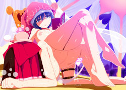 2girls all_fours bdsm belt blue_hair book bound bound_legs bow breasts bright_pupils brown_hair censored closed_mouth commission completely_nude covered_face cross-laced_clothes cross-laced_legwear crossed_legs cup doremy_sweet from_below hair_bow hakurei_reimu hanging_breasts heart heart_censor highres holding holding_book holding_cup human_chair human_furniture large_breasts leaning_back medium_hair multiple_girls navel nipples nude pink_headwear purple_eyes pussy_juice pussy_juice_puddle pussy_juice_trail reading red_bow sitting sitting_on_person skeb_commission skindentation sweat tail teacup thigh_strap toes touhou white_pupils yassy yuri rating:Explicit score:59 user:danbooru