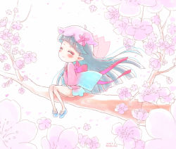  cherry_blossoms japanese_clothes kimono little_colors nature no_humans pink_highlights rilu_rilu_fairilu sakura_(fairilu) solo_focus  rating:General score:0 user:Hyoroemon