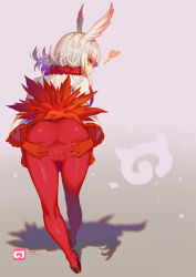 10s 1girl alphonse_(white_datura) ass blunt_bangs commentary_request from_behind gloves head_wings japanese_crested_ibis_(kemono_friends) japari_symbol kemono_friends leaning_forward long_sleeves looking_at_viewer looking_back multicolored_hair pantyhose pleated_skirt pussy red_hair red_pantyhose shirt skirt solo spread_pussy spread_pussy_under_clothes tail two-tone_hair white_hair wings yellow_eyes rating:Explicit score:138 user:danbooru