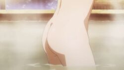  10s 1girl 2018 animated anime_screenshot ass ass_focus back bare_arms bare_back bare_hips bare_legs bare_shoulders bath bathhouse blush breasts brown_eyes brown_hair casual_nudity completely_nude covering_breasts covering_privates female_focus huge_filesize indoors looking_back matching_hair/eyes misaka_mikoto nude onsen partially_submerged screencap short_hair shoulder_blades sideboob sitting small_breasts solo steam thighs toaru_kagaku_no_railgun toaru_majutsu_no_index water wet 