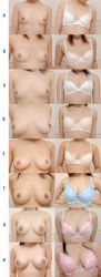  6+girls asian bra breasts bust_chart chart comparison flat_chest highres huge_breasts large_breasts lingerie long_image multiple_girls nipples no_bra photo_(medium) small_breasts tall_image topless underwear yuki_sasame  rating:Explicit score:120 user:danbooru