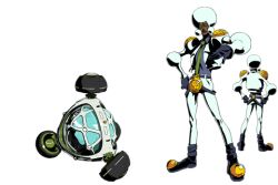 1boy afro belt character_sheet dark-skinned_male dark_skin formal full_body male_focus official_art promotional_art safety_max suit tailenders tie vehicle white_suit