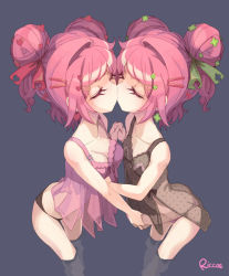  1boy 1girl androgynous bad_id bad_pixiv_id breasts brother_and_sister camisole cleavage closed_eyes clover crossdressing earrings hair_ornament hairpin handjob heart incest jewelry kiss large_penis original penis pink_hair riccae see-through shota siblings trap twins underwear  rating:Explicit score:193 user:Bata