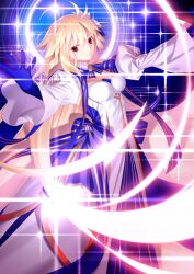  ahoge archetype_earth arcueid_brunestud blonde_hair detached_sleeves dress fate/grand_order fate_(series) gloves hair_ornament long_hair official_art red_eyes takeuchi_takashi third-party_source tsukihime very_long_hair white_dress 