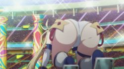  1girl all_fours animated animated_gif ass ass_focus bent_over blonde_hair boots bradamante_(fate) breasts elbow_gloves fate/grand_order fate_(series) from_behind gloves highleg highleg_leotard huge_ass leotard long_hair shiny_skin solo squatting stadium thigh_boots thighhighs twintails very_long_hair  rating:Sensitive score:65 user:fakyuh