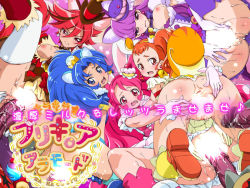  10s 5girls anal anus ass breasts censored clothed_sex cum cure_chocolat cure_custard cure_gelato cure_macaron cure_melody gloves kirakira_precure_a_la_mode large_breasts lolita_channel looking_back multiple_boys multiple_girls multiple_penises penis precure pussy sample_watermark sex shoes spread_anus spread_legs tagme takahama text_focus thighhighs vaginal watermark  rating:Explicit score:5 user:kiwasuki