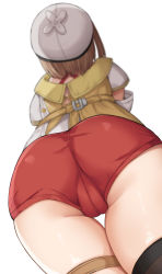 1girl artist_request ass atelier_(series) atelier_ryza atelier_ryza_2 brown_hair cameltoe from_behind from_below hat highres huge_ass red_shorts reisalin_stout shiny_clothes shiny_skin short_hair short_shorts shorts solo thigh_strap thighhighs rating:Questionable score:51 user:armorcrystal