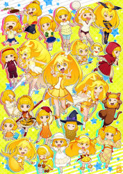 10s 2013 6+girls :&gt; :d :o ;d animal_costume bad_end_peace bad_end_precure ball beret bike_shorts black_bodysuit black_hat blonde_hair blue_skirt bodysuit boots bow brooch brown_gloves bug buruma candy_(smile_precure!) cardigan cat_costume chibi choker closed_eyes cosplay creature crossed_arms crown cure_peace cure_peace_(princess_form) double_v dress earmuffs eating fighting_stance food fork gahon gem gloves hair_bow hair_bun hair_flaps hairband hat highres hood japanese_clothes jewelry kimono kise_yayoi knee_pads kneeling little_red_riding_hood little_red_riding_hood_(grimm) little_red_riding_hood_(grimm)_(cosplay) long_hair lying magical_girl mermaid miracle_peace mittens monster_girl multiple_girls multiple_persona on_side one_eye_closed open_mouth orange_bow orange_skirt pajamas paw_pose playing_sports precure princess_form_(smile_precure!) purple_bow red_bow red_dress red_hat shawl shirt shoes short_hair shorts shorts_under_skirt single_hair_bun skirt sleeping smile smile_precure! snowman socks squatting staff star_(symbol) starry_background sun_hat tea thigh_boots thighhighs tray v volleyball volleyball_(object) waitress white_dress white_footwear white_hairband white_hat white_shirt witch_hat wrist_cuffs x_x yellow_background yellow_bow yellow_eyes yellow_shorts yellow_skirt yellow_theme yukata