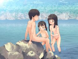 1boy 2girls age_difference anyannko black_hair blush brother_and_sister censored child_on_child cleft_of_venus erection faceless faceless_male flat_chest hetero incest lake loli long_hair mosaic_censoring multiple_girls nude outdoors penis pussy shota siblings sitting small_areolae small_nipples standing twintails wading water rating:Explicit score:335 user:twizzlers_in_the_punt