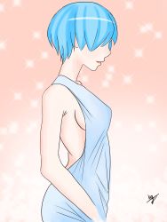  10s 1girl blue_hair dress from_side highres kirishima_touka tokyo_ghoul  rating:Sensitive score:1 user:Tytyty