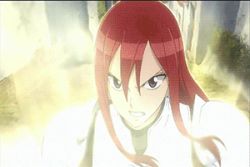 animated animated_gif armor ass breasts cleavage erza_scarlet fairy_tail fairy_tail_houou_no_miko long_hair lowres magic midriff red_hair sword transformation weapon wings rating:Sensitive score:62 user:creck