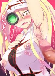 10s 1girl armpit_sex armpits bad_id bad_pixiv_id blonde_hair blush breasts censored covered_erect_nipples cum_on_armpit green_eyes hakodate_omiko huge_breasts kill_la_kill lactation lactation_through_clothes large_breasts large_penis long_hair looking_down mosaic_censoring open_mouth penis precum rei_oe saliva scope see-through sharp_teeth sleeveless solo_focus sweat teeth translation_request twintails visor_cap rating:Explicit score:29 user:danbooru