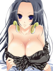  amazon_lily amazon_warrior artist_request bad_id blue_eyes boa_hancock breasts cleavage earrings jewelry large_breasts one_piece  rating:Sensitive score:32 user:usr46ws