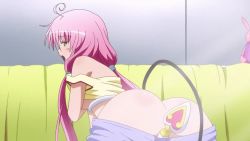 1girl animated animated_gif ass barefoot breasts demon_tail feet female_focus lala_satalin_deviluke pink_hair screencap soles tail to_love-ru rating:Questionable score:43 user:lkuroi