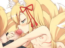  1boy 1girl animal_ear_fluff animal_ears black_pants blonde_hair blush bmp-to-png_conversion censored chest_tattoo completely_nude erection eyeshadow fellatio flat_chest fox_ears fox_girl fox_tail game_cg green_eyes hair_ribbon half-closed_eye hetero jingai_modoki kitsune loli long_hair looking_at_penis luka_(mon-musu_quest!) makeup mon-musu_quest! monster_girl mosaic_censoring multiple_tails neck_tattoo nipples non-web_source nude open_fly oral pants penis profile red_eyeshadow red_ribbon ribbon saliva simple_background slit_pupils solo_focus tail tamamo_(mon-musu_quest!) tattoo transparent_background upper_body very_long_hair 