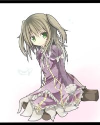 1girl bad_id bad_pixiv_id bow dress elize_lutus green_eyes grey_hair letterboxed long_hair purple_dress sitting solo tales_of_(series) tales_of_xillia twintails two_side_up wariza yuuhagi_(amaretto-no-natsu) rating:Sensitive score:7 user:danbooru