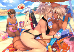 23_(real_xxiii) 4girls anger_vein anklet arched_back arms_up ass ball barefoot beach beachball bikini biting blonde_hair blood blue_eyes blue_hair blue_sky blush book bracelet breast_envy breast_press breasts brown-haired_girl_(23) brown_hair butt_crack casual_one-piece_swimsuit cellphone choker cleavage cloud couple covered_erect_nipples criss-cross_halter curvy dark-skinned_female dark_skin day digital_media_player earbuds earphones earrings eye_contact female_focus female_pervert flat-chested_girl_(23) flower food ganguro green_eyes hair_flower hair_ornament halterneck hibiscus highres holding holding_book hood hooded_jacket hugging_object innertube iphone jacket jealous jewelry large_breasts long_hair looking_at_another multiple_girls muscular nosebleed ocean one-piece_swimsuit one-piece_thong open_mouth original outdoors pervert phone ponytail red_eyes ring seiza sela_(23) shaved_ice short_hair side-tie_bikini_bottom sitting sky smartphone smile steam straddling sweat swim_ring swimsuit thumb_biting umbrella underboob ursula_(23) wedding_band wife_and_wife yuri rating:Questionable score:749 user:danbooru
