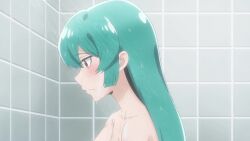  1girl animated anime_screenshot bath bathroom blue_hair breasts closed_eyes collarbone completely_nude feet female_masturbation grabbing_own_breast highres large_breasts long_hair mahou_shoujo_ni_akogarete masturbation minakami_sayo navel nipples nude red_eyes sidelocks sitting soap soap_bubbles sound stomach subtitled tagme thighs video  rating:Questionable score:116 user:PuttHutt