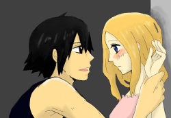  10s 1boy 1girl against_wall arm_grab ash_ketchum black_hair blonde_hair blue_eyes blush couple creatures_(company) eye_contact from_side game_freak imminent_kiss long_hair looking_at_another nintendo parted_lips pokemon pokemon_(anime) pokemon_xy profile serena_(pokemon) short_hair smile spiked_hair upper_body  rating:Sensitive score:11 user:Genesect2013