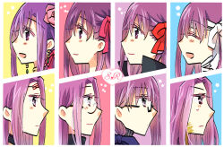  bandaged_head bandages bb_(fate) black_coat blush coat earrings facial_mark fate/extra fate/extra_ccc fate/extra_ccc_fox_tail fate/grand_order fate/hollow_ataraxia fate/stay_night fate_(series) flower forehead forehead_mark glasses gorgon_(fate) hair_flower hair_ornament hair_ribbon jewelry kingprotea_(fate) long_hair long_sleeves matou_sakura medusa_(fate) medusa_(rider)_(fate) multiple_girls multiple_persona necklace open_mouth parvati_(fate) popped_collar purple_eyes purple_hair red_ribbon ribbon rider scales smile square_pupils uyuki_(ouun) very_long_hair violet_(fate) 