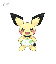  animal_focus arms_at_sides artist_name black_eyes blush blush_stickers creatures_(company) eggshell full_body game_freak gen_2_pokemon happy highres ka_ei_volltis looking_at_viewer nintendo no_humans open_mouth pichu pokemon pokemon_(creature) signature simple_background smile solo standing straight-on white_background  rating:General score:1 user:AngryZapdos