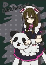  1girl akiba_maid_sensou animal_ears dress maid maid_headdress okachimachi_(akiba_maid_sensou) pig_ears solo spoilers 