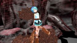  1girl 3d asphyxiation bad_end blue_hair blush cum cum_on_body defeat diamond_chan facial hanged hatsune_miku highres loli mikumikudance open_mouth penis ryona size_difference strangling tears tentacles tongue tongue_out torture vocaloid  rating:Explicit score:12 user:ryonahunter