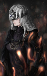  1girl armikni armor dark_souls_(series) dark_souls_i dark_souls_iii fire_keeper highres long_hair mask white_hair  rating:Sensitive score:9 user:HeroGirls