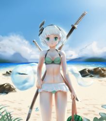   azibuda beach bikini swimsuit sword touhou weapon  rating:Sensitive score:1 user:Sijin
