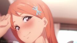  1boy 1girl animated ass ass_grab bleach bouncing_breasts breasts cum cum_in_pussy doggystyle grabbing_another&#039;s_hair highres huge_ass huge_breasts inoue_orihime sex sex_from_behind tagme theobrobine vaginal video waist_grab 