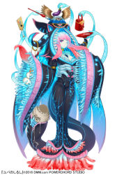  1girl blue_skin chest_mouth colored_skin commentary_request cup dress eggplant eldritch_abomination expressionless extra_arms extra_mouth full_body hagoita hood iltusa monster_girl multitasking official_art one_eye_closed paddle pink_hair pouring purple_eyes sakazuki solo tail tentacle_clothes tentacle_hair tongue tongue_out urn white_background wide_sleeves yuba_no_shirushi  rating:Sensitive score:19 user:danbooru