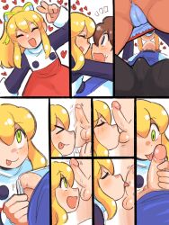  &gt;_&lt; 1boy 1girl assertive_female assisted_exposure blonde_hair blue_eyes blue_shirt blush bouncing_penis bow brown_hair bulge cameltoe capcom child_on_child closed_eyes dress erection erection_under_clothes fellatio green_bow green_eyes happy heart hetero highres hug kiss licking licking_penis loli looking_at_another looking_at_penis mega_man_(character) mega_man_(classic) mega_man_(series) motion_lines oral panties pants unworn_pants penis penis_grab pie_(aipiepo) pulling_pants_down pussy red_dress roll_(mega_man) shirt shota simple_background smile testicle_sucking testicles tongue tongue_out uncensored underwear undressing undressing_another white_background  rating:Explicit score:316 user:lamarfll
