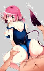  10s 1girl ass breasts clothed_female_nude_male clothed_sex cum cum_in_pussy cum_on_ass demon_tail ejaculation girl_on_top large_breasts looking_back momo_velia_deviluke nude open_mouth penis pink_hair pov purple_eyes pussy reverse_cowgirl_position sex sex_from_behind simple_background straddling swimsuit tail to_love-ru to_love-ru_darkness uncensored vaginal  rating:Explicit score:68 user:Soraya21