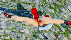  1girl 3d ass brutalace capcom chun-li cosplay female_focus from_above highres hip_focus legs shiranui_mai shiranui_mai_(cosplay) solo spread_legs street_fighter street_fighter_v thighs  rating:Questionable score:7 user:karist