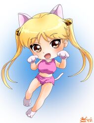 1girl animal_ears artist_request bakuon!! bell_ornament blonde_hair blush cat_ears smile source_request suzunoki_rin twintails  rating:General score:1 user:key39