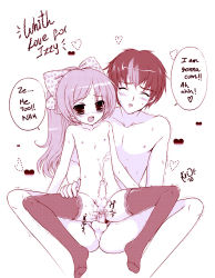  2boys anal androgynous blush bow crossdressing cum cum_in_ass ejaculating_while_penetrated ejaculation english_text hair_bow hair_ribbon heart male_focus male_penetrated multiple_boys navel open_mouth penis ribbon sasori_gatame_(krizpi) sex shota small_penis testicles thighhighs trap yaoi  rating:Explicit score:79 user:Kimmi
