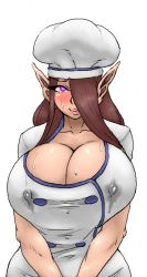  1girl breasts covered_erect_nipples huge_breasts lactation lactation_through_clothes solo tatsumi-chan 
