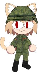  camouflage camouflage_jacket camouflage_pants highres jacket melty_blood neco-arc pants russia russian russian_flag third-party_edit tsukihime type-moon  rating:General score:11 user:lelouchvibritannia