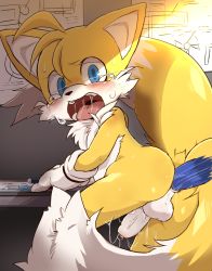  2boys anal blue_eyes blush dagashi_(daga2626) erection fox furry furry_male highres interspecies male_focus male_penetrated multiple_boys multiple_tails no_humans open_mouth orgasm penis saliva sega sex shota solo_focus sonic_(series) sonic_the_hedgehog tail tails_(sonic) testicles tongue uncensored yaoi  rating:Explicit score:184 user:Cane751