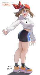  achromaru alternate_costume ass breasts creatures_(company) game_freak highres large_breasts may_(pokemon) nintendo pokemon pokemon_rse simple_background solo tight_butt white_background  rating:Sensitive score:68 user:RIG